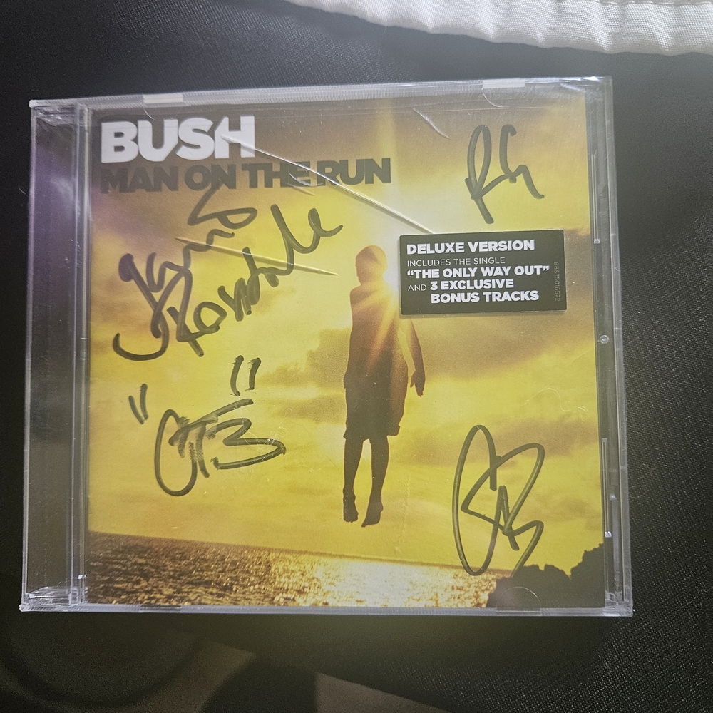 Autographed Sealed Bush 'Man on the Run' Deluxe CD